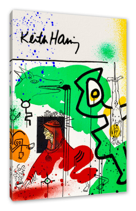 Pixxprint Pop Art - Keith Scribble Art I, Leinwandbild