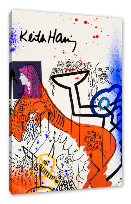 Pixxprint Pop Art - Keith Scribble Art II, Leinwandbild