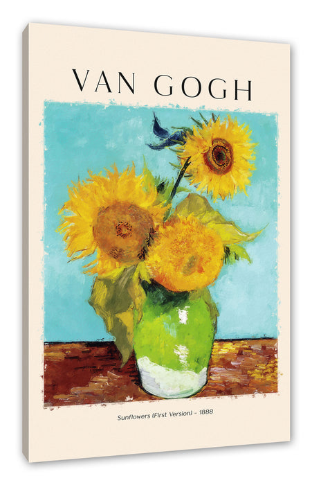 Pixxprint Art Portrait - Van Gogh - Sonnenblumen, Leinwandbild