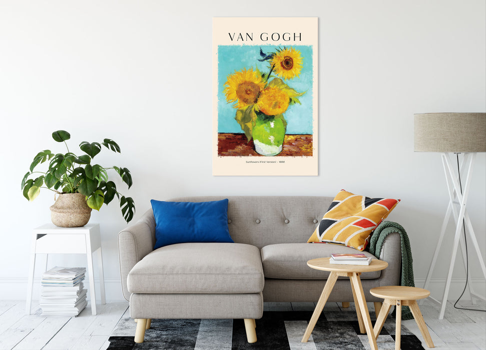 Art Portrait  - Van Gogh - Sonnenblumen, Leinwandbild