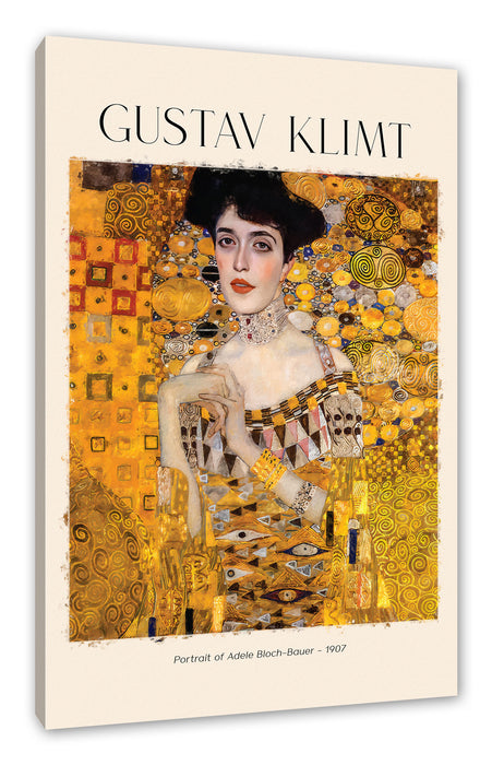 Pixxprint Art Portrait - Gustav Klimt - Adele Boch-Bauer, Leinwandbild