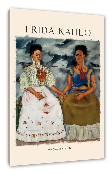 Pixxprint Art Portrait - Frida Kahlo - Die zwei Fridas, Leinwandbild