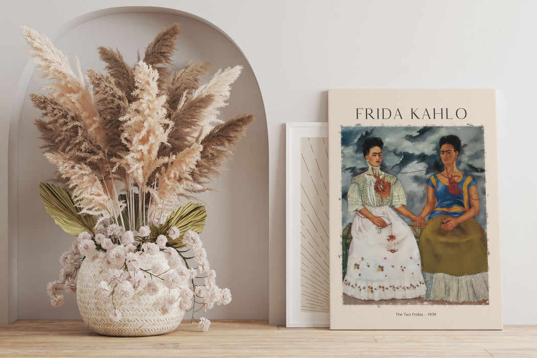 Art Portrait  - Frida Kahlo - Die zwei Fridas, Leinwandbild