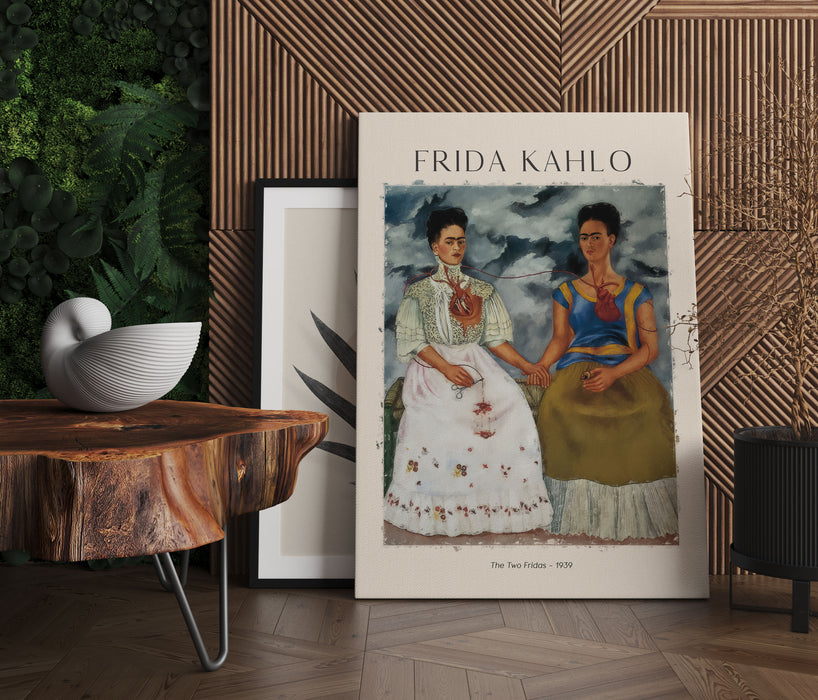 Art Portrait  - Frida Kahlo - Die zwei Fridas, Leinwandbild