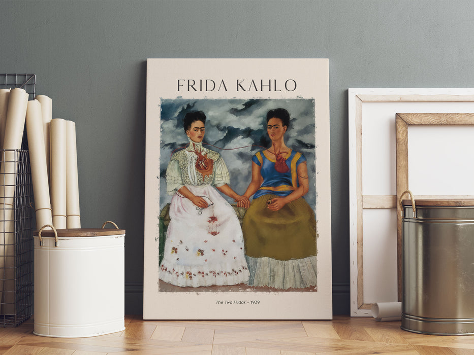 Art Portrait  - Frida Kahlo - Die zwei Fridas, Leinwandbild