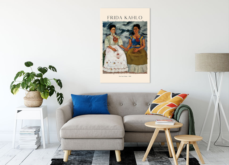 Art Portrait  - Frida Kahlo - Die zwei Fridas, Leinwandbild