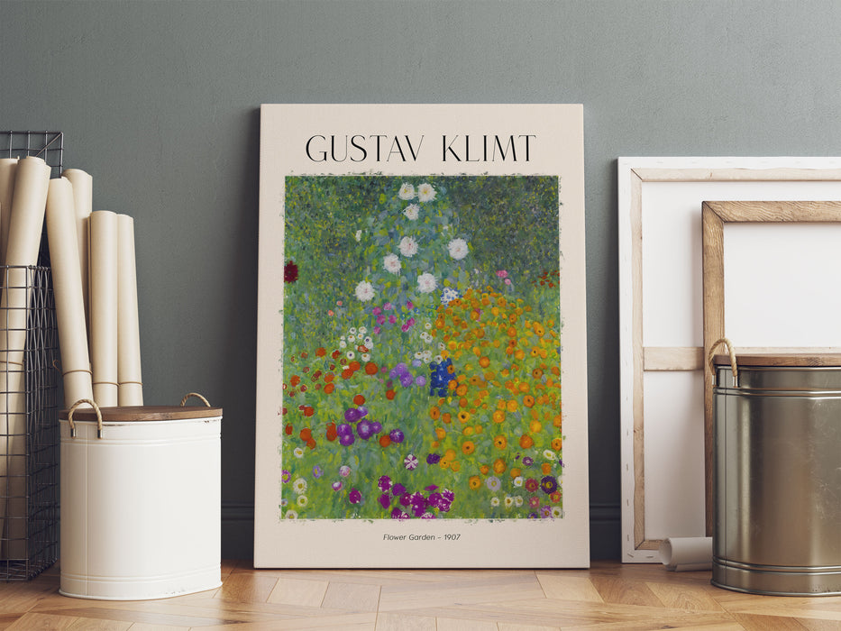 Art Portrait  - Gustav Klimt - Blumengarten, Leinwandbild