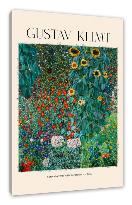 Pixxprint Art Portrait - Gustav Klimt - Bauerngarten, Leinwandbild