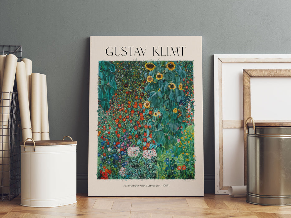 Art Portrait  - Gustav Klimt - Bauerngarten, Leinwandbild