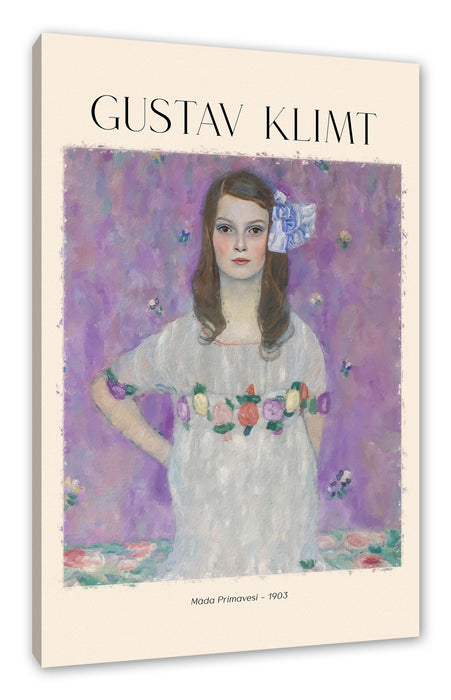 Pixxprint Art Portrait - Gustav Klimt - Mäda Primavesi, Leinwandbild