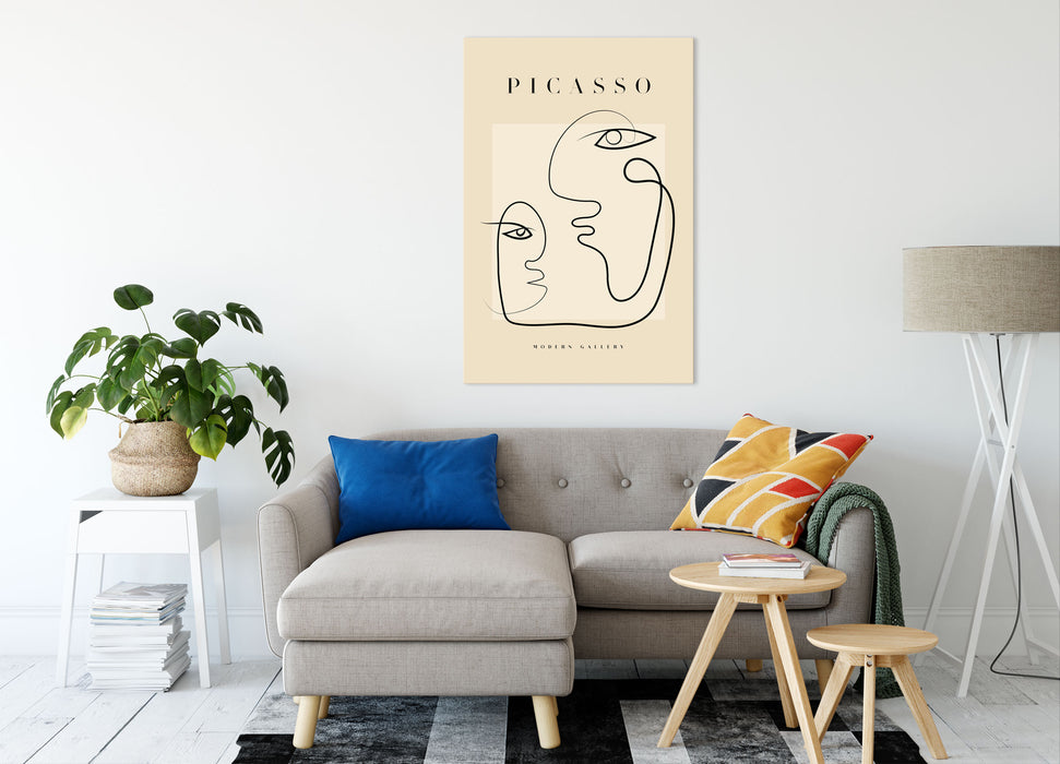 Picasso Art Collection  - Gesichter, Leinwandbild