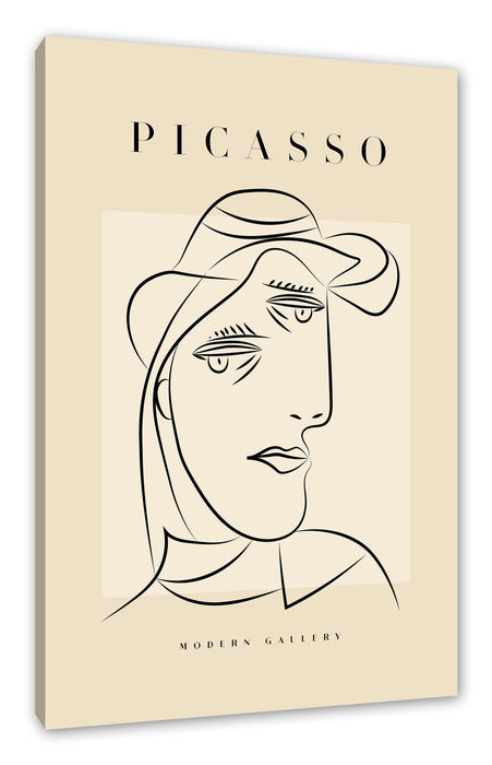 Pixxprint Picasso Art Collection - Gesicht , Leinwandbild