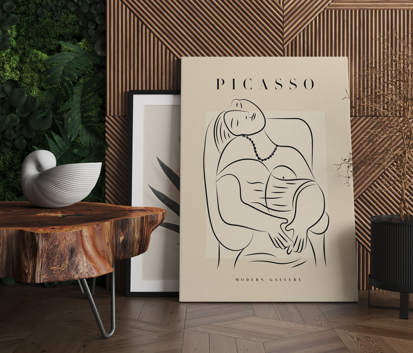 Picasso Art Collection  - Frau im Sessel, Leinwandbild