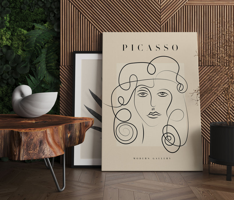 Picasso Art Collection  - Frau mit Locken, Leinwandbild