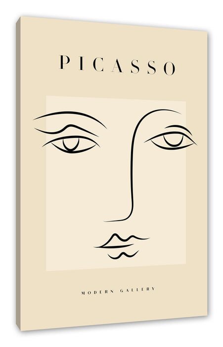 Pixxprint Picasso Art Collection - Frauengesicht I, Leinwandbild