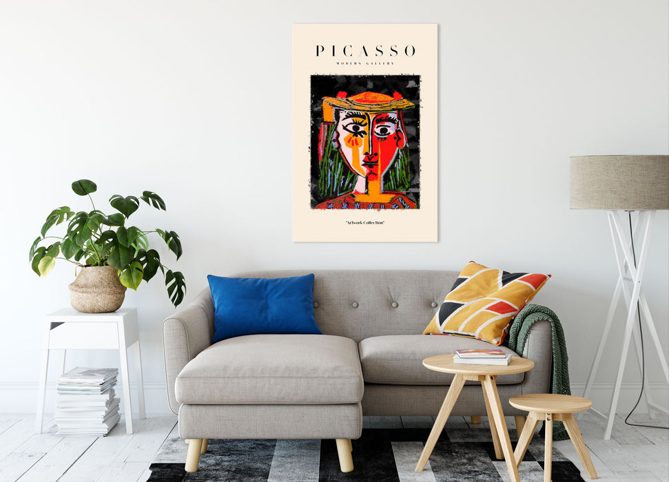 Picasso Art Collection  - Frauengesicht III, Leinwandbild