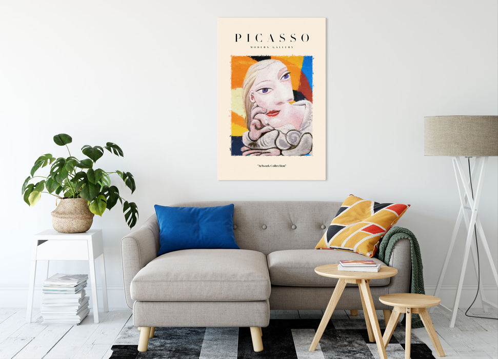 Picasso Art Collection  - Gesicht VII, Leinwandbild