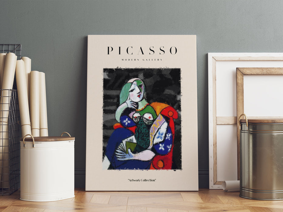 Picasso Art Collection  - Frau sitzend I, Leinwandbild