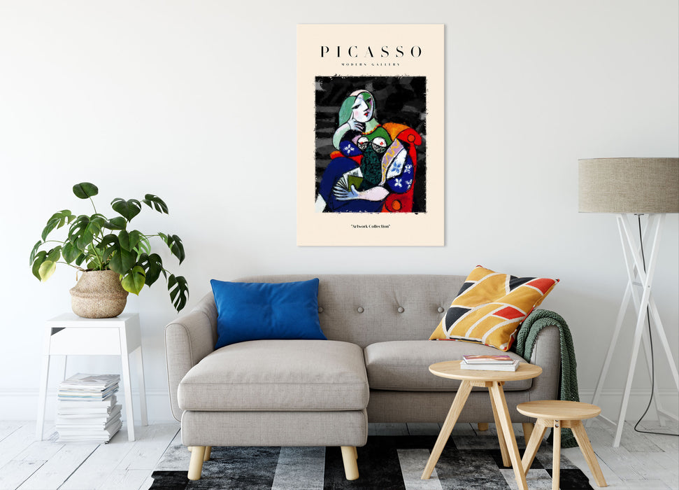 Picasso Art Collection  - Frau sitzend I, Leinwandbild