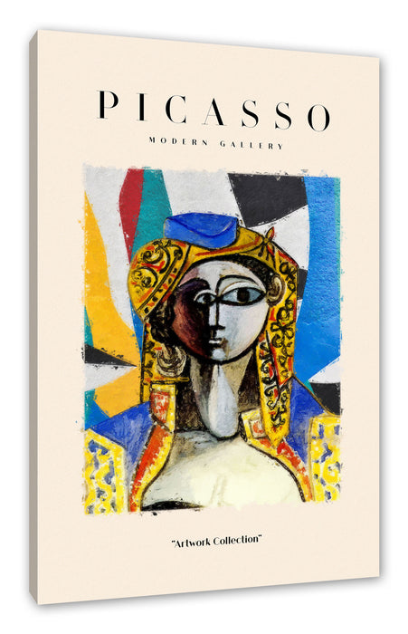 Pixxprint Picasso Art Collection - Frau mit Schmuck, Leinwandbild