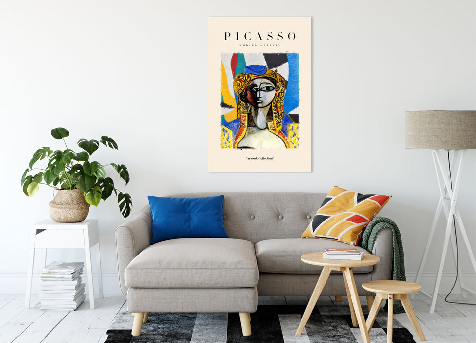 Picasso Art Collection  - Frau mit Schmuck, Leinwandbild