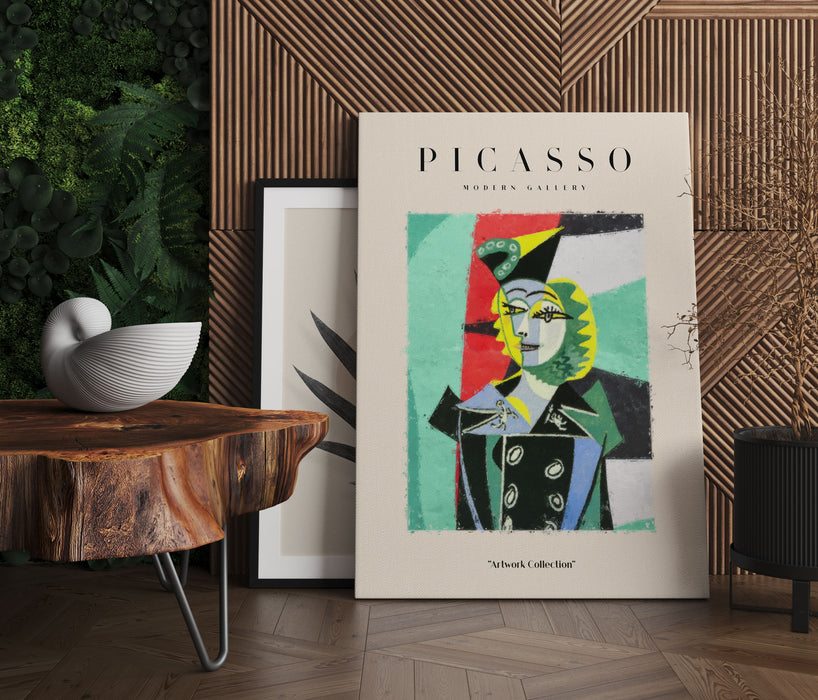 Picasso Art Collection  - Frau mit Hut I, Leinwandbild