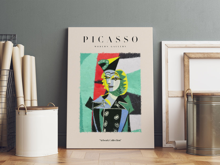 Picasso Art Collection  - Frau mit Hut I, Leinwandbild