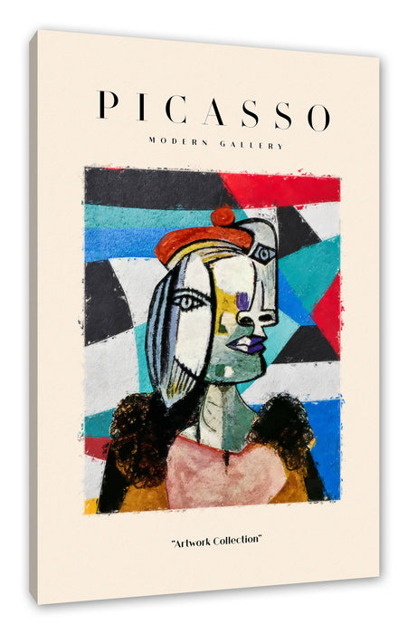 Pixxprint Picasso Art Collection - Frau mit Hut II, Leinwandbild