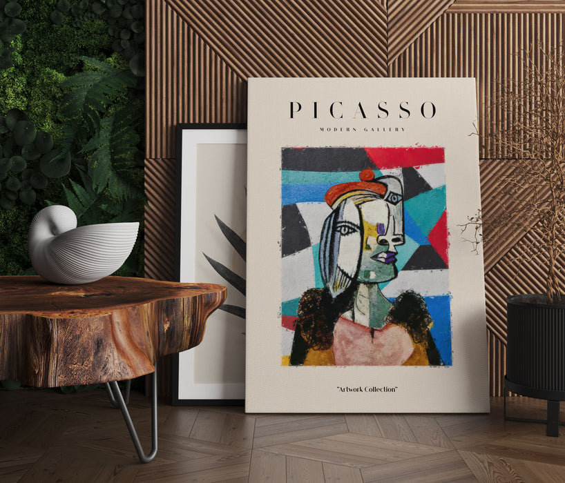 Picasso Art Collection  - Frau mit Hut II, Leinwandbild