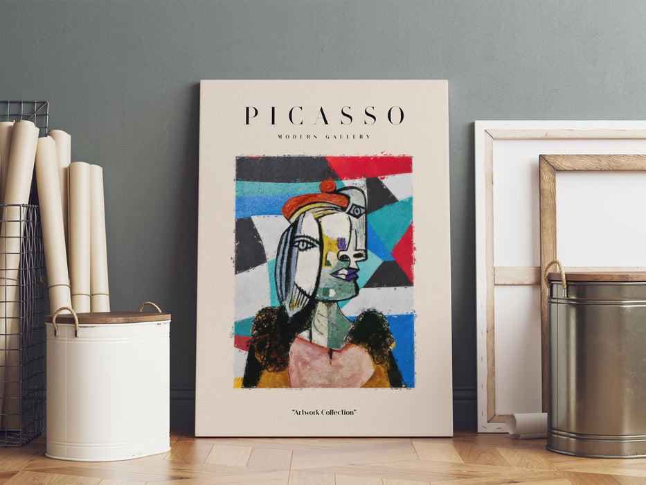 Picasso Art Collection  - Frau mit Hut II, Leinwandbild