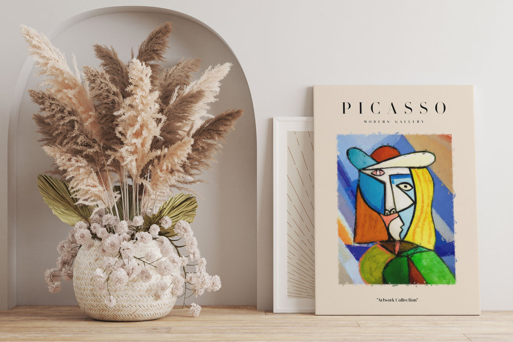 Picasso Art Collection  - Frau mit Hut III, Leinwandbild