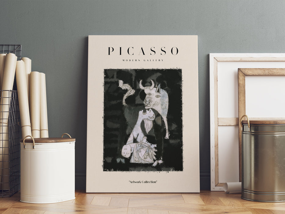 Picasso Art Collection  - Ausschnitt Guernica I, Leinwandbild