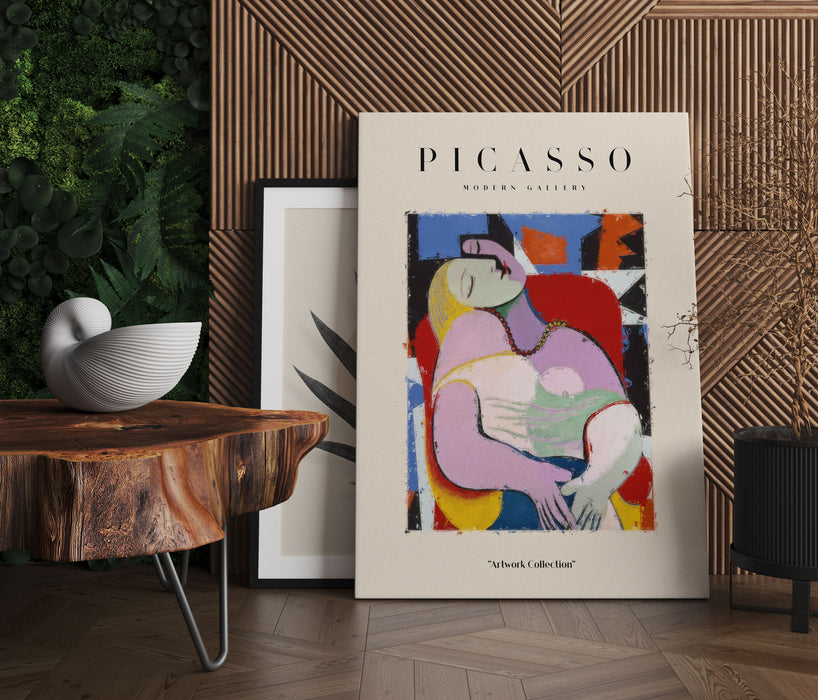 Picasso Art Collection  - Frau schlafend im Sessel, Leinwandbild