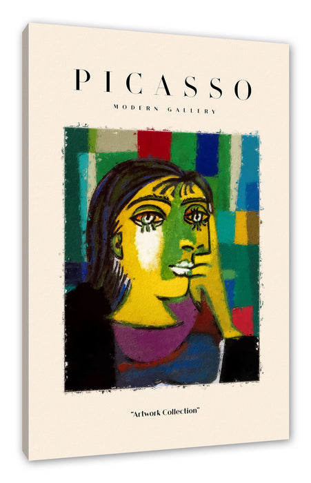 Pixxprint Picasso Art Collection - Nachdenkliche Frau, Leinwandbild