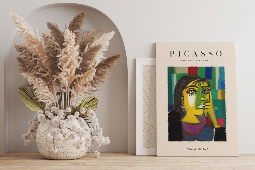 Picasso Art Collection  - Nachdenkliche Frau, Leinwandbild