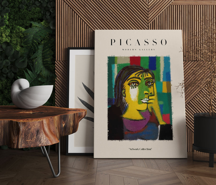 Picasso Art Collection  - Nachdenkliche Frau, Leinwandbild