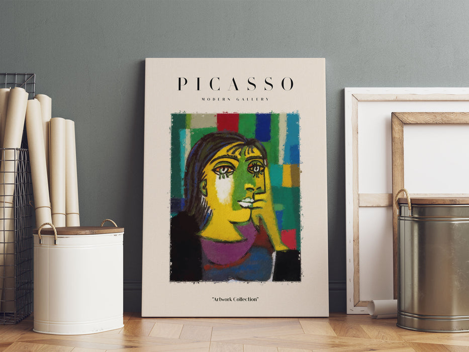 Picasso Art Collection  - Nachdenkliche Frau, Leinwandbild