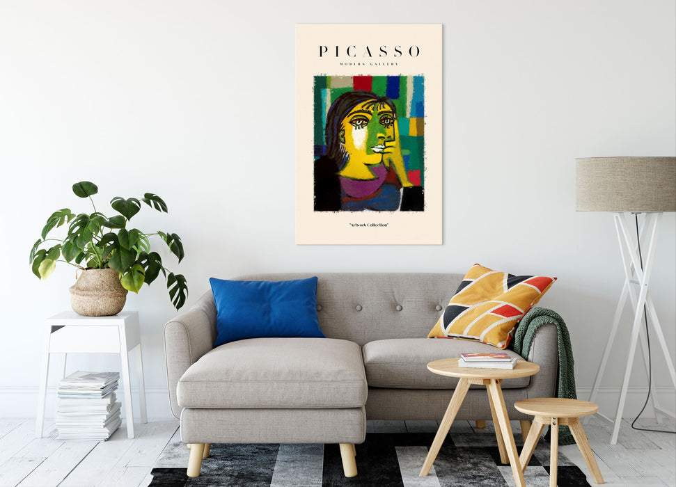 Picasso Art Collection  - Nachdenkliche Frau, Leinwandbild