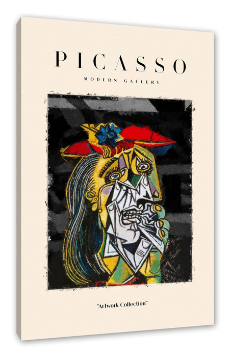 Pixxprint Picasso Art Collection - Abstraktes Frauengesicht, Leinwandbild