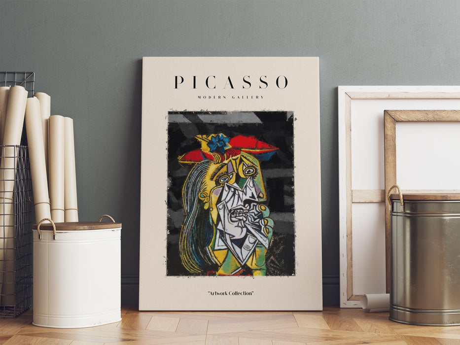 Picasso Art Collection  - Abstraktes Frauengesicht, Leinwandbild