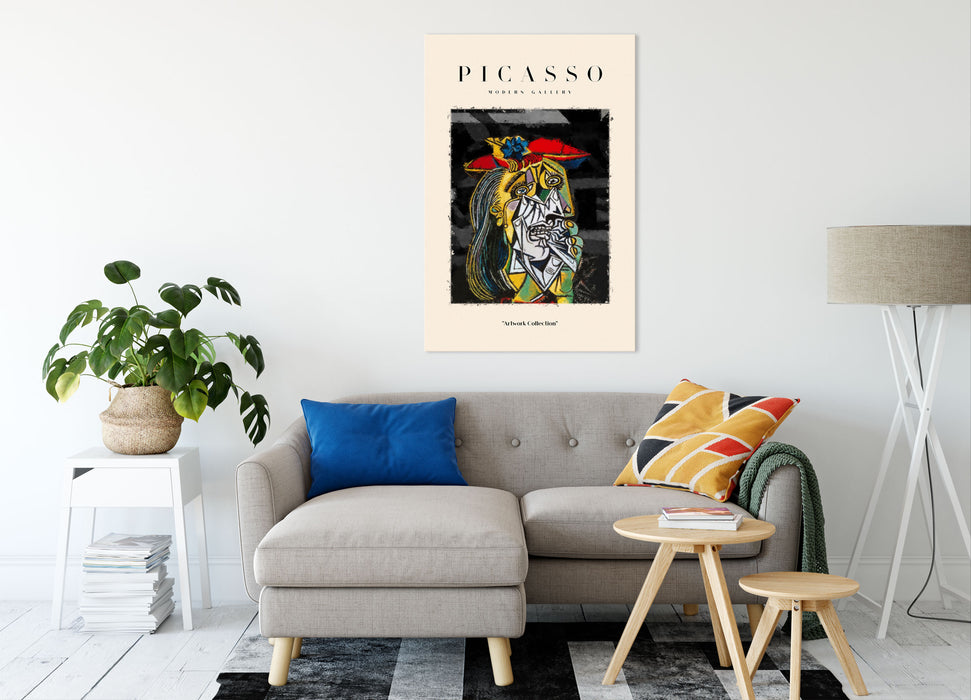 Picasso Art Collection  - Abstraktes Frauengesicht, Leinwandbild