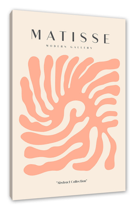 Pixxprint Matisse Modern Gallery - Koralle Apricot, Leinwandbild