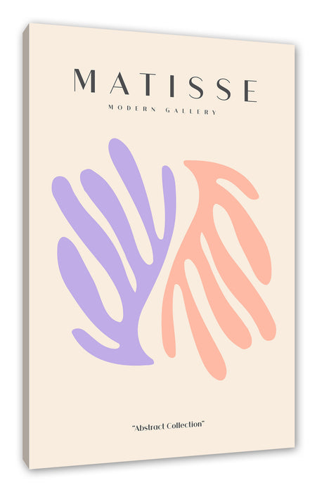 Pixxprint Matisse Modern Gallery - Korallen Apricot Flieder, Leinwandbild