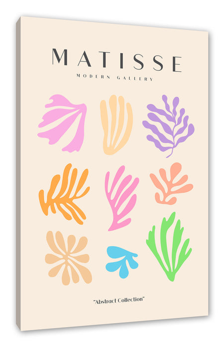 Pixxprint Matisse Modern Gallery - Korallen Regenbogen, Leinwandbild