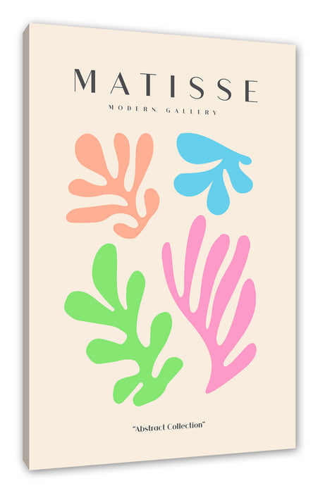 Pixxprint Matisse Modern Gallery - Korallen Pastell, Leinwandbild