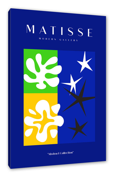 Pixxprint Matisse Modern Gallery - Sterne Blüten, Leinwandbild