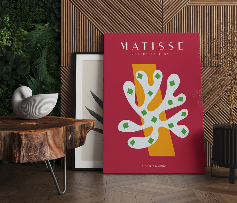 Matisse Modern Gallery  - Koralle Rot Weiß, Leinwandbild