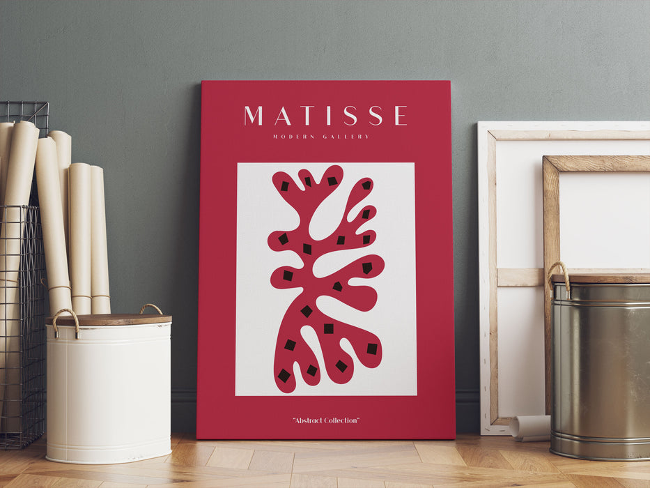 Matisse Modern Gallery  - Koralle Weiß Rot, Leinwandbild