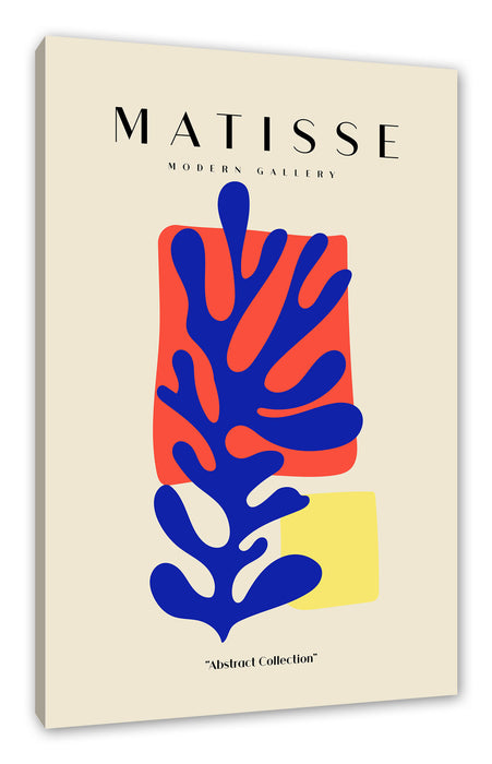 Pixxprint Matisse Modern Gallery - Koralle Rechteck, Leinwandbild