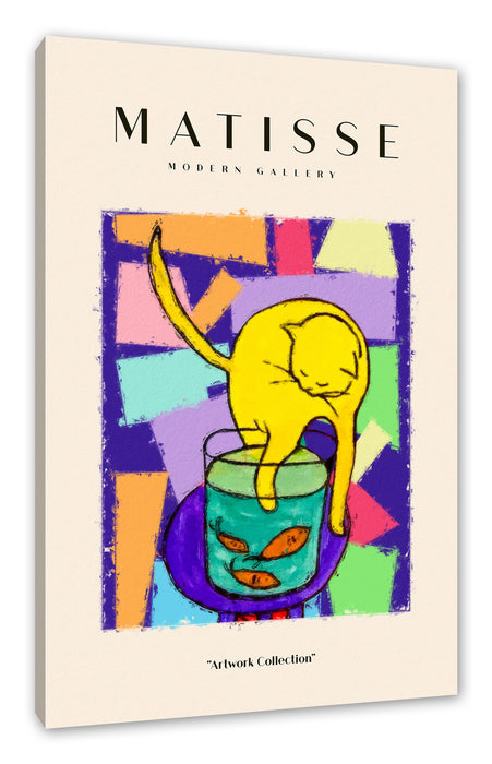 Pixxprint Matisse Modern Gallery - Katze, Leinwandbild